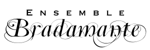 black Ensemble Bradamante logo, white background